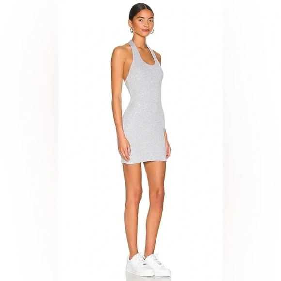 All The Ways Silvija Revolve Grey Mini Halter Dress Gray Small New - Picture 5 of 5